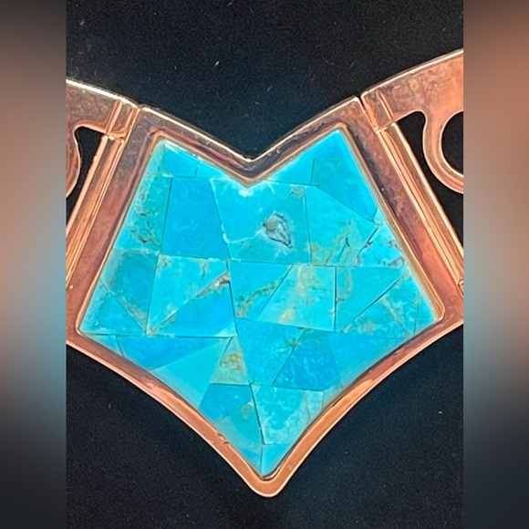 Jay King Signed DTR Copper and Inlay Turquoise Necklace - Picture 7 of 9